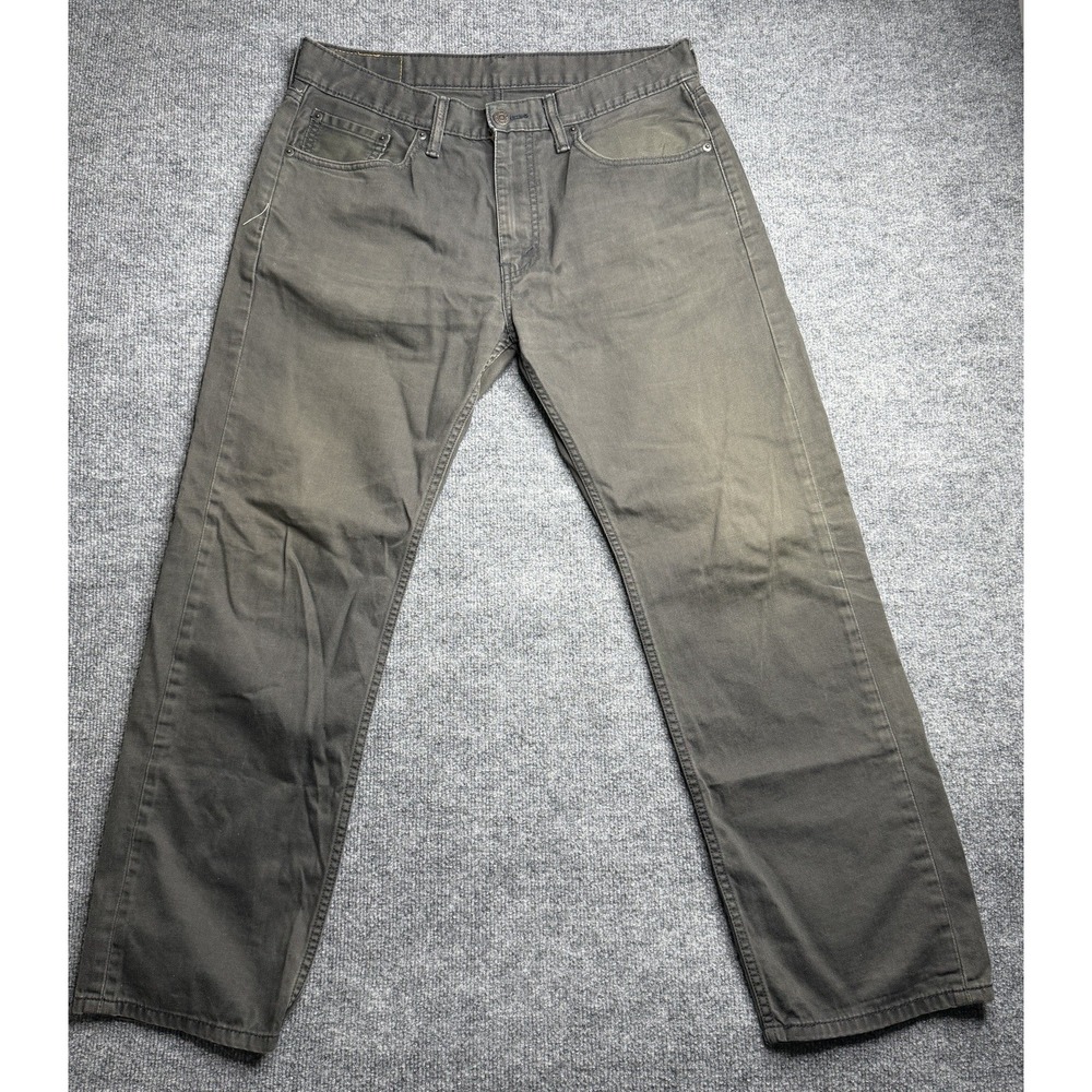 Levi's 505 Regular Fit Jeans Mens 33x30 Charcoal Gray‎ Straight Leg